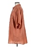 Compagnie Internationale Express 100% Silk Orange button down Size M - photo 5