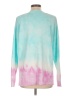 Kokun 100% Cotton Tie-dye Teal Pullover Sweater Size L - photo 2