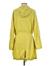 Eileen Fisher 100% Polyester Solid Green Yellow Raincoat Size S - photo 2