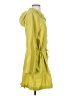 Eileen Fisher 100% Polyester Solid Green Yellow Raincoat Size S - photo 4