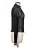 Francesca's Metallic Black Long Sleeve Top Size L - photo 4