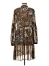 BCBGMAXAZRIA 100% Polyester Print Brown Casual Dress Size XS - photo 2