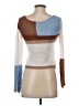 Unbranded 100% Polyester Color Block Brown White Pullover Sweater Size S - photo 2