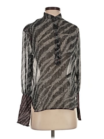 Rag & Bone Long Sleeve Silk Top (view 1)