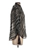Rag & Bone 100% Silk Metallic Silver Long Sleeve Silk Top Size XS - photo 4