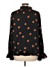 Waverly Grey 100% Polyester Polka Dots Black Long Sleeve Blouse Size L - photo 2