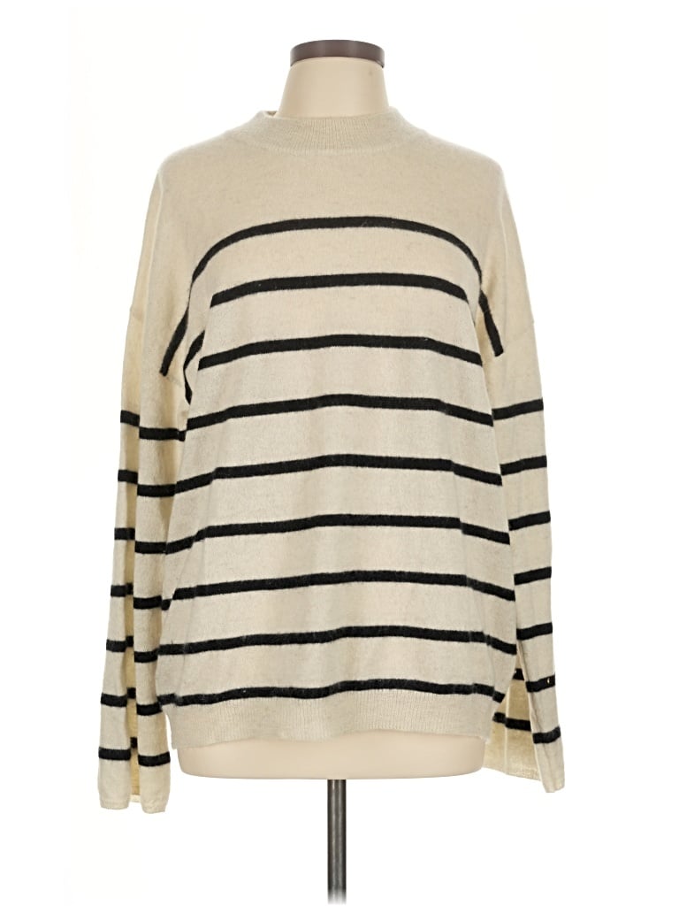 Pre-owned La Ligne Cashmere Pullover Sweater In Ivory