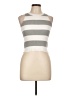 Happily Grey 100% Polyester Silver Sleeveless T-Shirt Size L - photo 1
