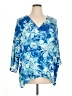BEAUTIFUL 100% Polyester Blue 3/4 Sleeve Blouse Size XL - photo 1