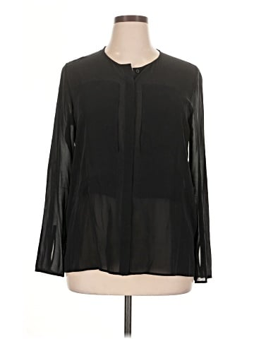 Cos Long Sleeve Silk Top (view 1)
