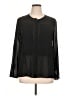 Cos Black Long Sleeve Silk Top Size 14 - photo 1