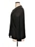 Cos Black Long Sleeve Silk Top Size 14 - photo 5
