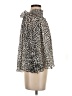 CeCe 100% Polyester Animal Print Silver 3/4 Sleeve Blouse Size S - photo 4