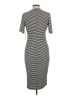 Aqua 100% Polyester Stripes Gray Casual Dress Size L - photo 2