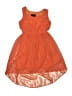 Iz Byer 100% Polyester Orange Dress Size 8 - photo 1
