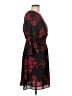 H&M 100% Polyester Floral Black Cocktail Dress Size 10 - photo 4
