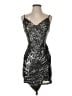 Crystal Sky Metallic Silver Cocktail Dress Size XS - photo 1