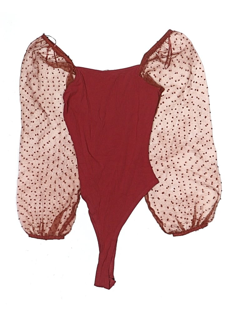 Pre-owned Altar'd State 3/4 Sleeve Blouse In Burgundy