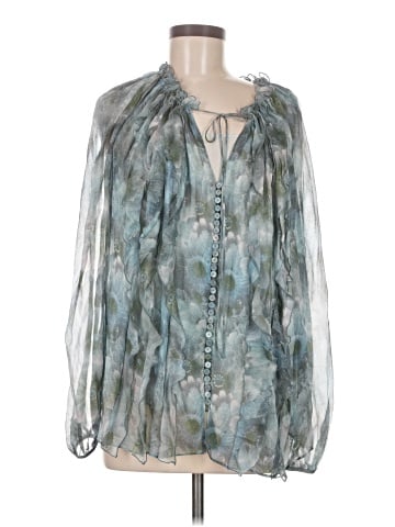 Jason Wu Collection Long Sleeve Silk Top (view 1)