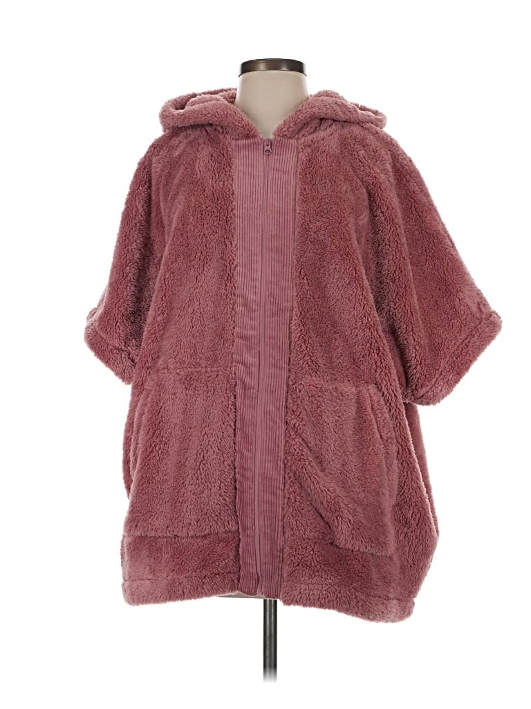 Pre-owned Cabi Poncho In Burgundy