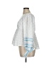Ella Moss 100% Cotton Blue White 3/4 Sleeve Blouse Size XL - photo 5