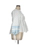 Ella Moss 100% Cotton Blue White 3/4 Sleeve Blouse Size XL - photo 4