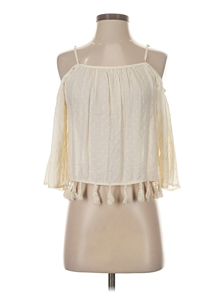 Pre-owned American Eagle Outfitters Sleeveless Blouse In Ivory