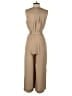 H&M 100% Polyester Solid Tan Jumpsuit Size S - photo 2