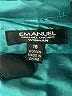 Emanuel Emanuel Ungaro 100% Silk Metallic Teal Blouse Size 16 - photo 7
