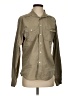 Gap 100% Cotton Solid Green Long Sleeve Button-Down Shirt Size S - photo 1