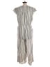 Japna 100% Polyester Stripes Gray Ivory Jumpsuit Size L - photo 2