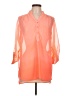Truth 100% Polyester Orange 3/4 Sleeve Blouse Size L - photo 1