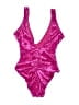 Solid & Striped Metallic Pink One Piece Swimsuit Size M - photo 2