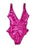 Solid & Striped Metallic Pink One Piece Swimsuit Size M - photo 1