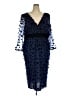 Mac Duggal 100% Polyester Blue Cocktail Dress Size 24 - photo 1