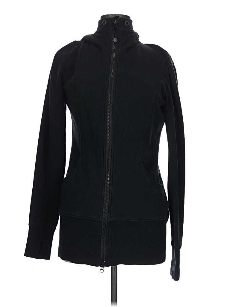 Pre-owned Lululemon Athletica Zip Up Hoodie In Black