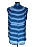 Zac & Rachel 100% Polyester Stripes Blue Sleeveless Blouse Size L - photo 2