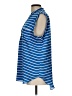 Zac & Rachel 100% Polyester Stripes Blue Sleeveless Blouse Size L - photo 5