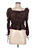 Topshop 100% Polyester Black 3/4 Sleeve Blouse Size 6 - photo 1