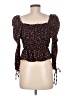 Topshop 100% Polyester Black 3/4 Sleeve Blouse Size 6 - photo 2