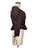 Topshop 100% Polyester Black 3/4 Sleeve Blouse Size 6 - photo 4