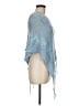 BCBGMAXAZRIA Blue Poncho One size - photo 4