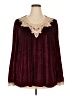 Unbranded Burgundy Long Sleeve Blouse Size 5X - photo 1