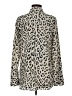 A.L.C. 100% Silk Animal Print Ivory Long Sleeve Silk Top Size 6 - photo 2