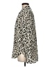 A.L.C. 100% Silk Animal Print Ivory Long Sleeve Silk Top Size 6 - photo 5