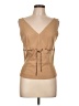 Max Studio 100% Polyester Tan Sleeveless Blouse Size L - photo 1