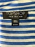 Topshop 100% Polyester Stripes Blue Long Sleeve Blouse Size 4 - photo 7