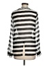 Collective Concepts 100% Polyester Stripes Gray Long Sleeve Blouse Size M - photo 2