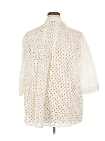 Jones Studio 3/4 Sleeve Button-Down Shirt (view 2)