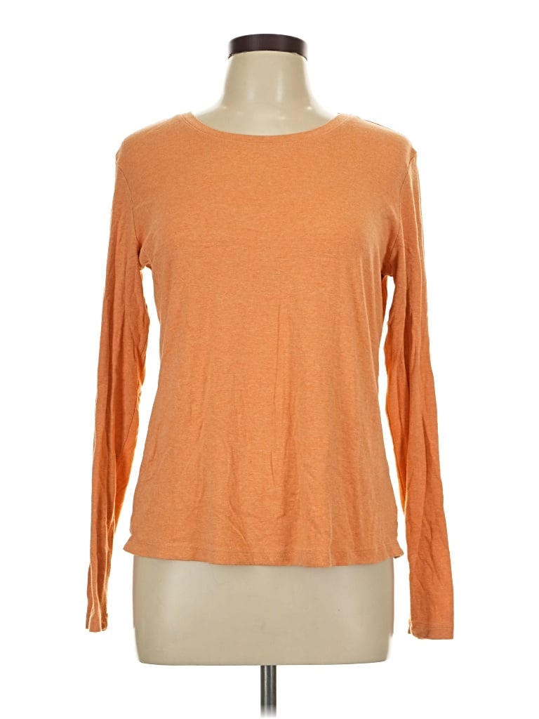 Pre-owned Eddie Bauer Long Sleeve T-shirt In Orange